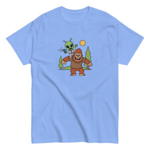 Bigfoot and Alien Bubble Gun Tee Shirt