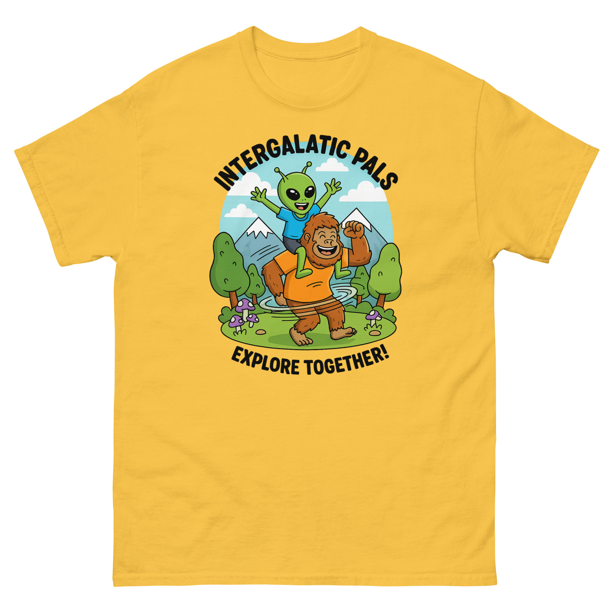 Bigfoot and Alien Intergalactic Friends Explore Together