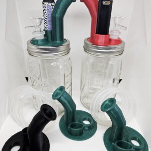 Mason jar water pipe conversion lid